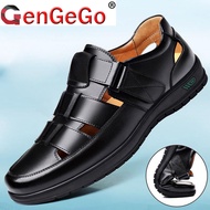 Brand GenGeGo (COD 3 Days Delivery)Special offer leather shoes summer hollow leather shoes mens casu