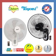 Toyomi 16" Wall Fan with Remote Control [FW 4093R]