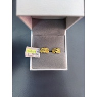 Gold 375 valve earrings (S201D)