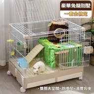 Home Delivery #Free Shipping Rabbit Cage Automatic Clean Dung Rabbit Cage Household Extra Large Rabb
