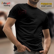 RIANS PREMIUM BLACK Plain Cotton Round Neck T Shirt Short Sleeve 190gsm Men Woman READY STOCK