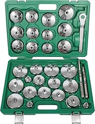 V-SEK 31 Pcs Oil Filter Socket Set, Oil Filter Cap Wrench Set, Oil Filter Cup Removal Tool 1/2" Driv
