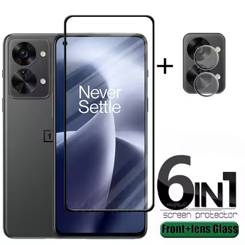 6-in-1 For Oneplus Nord 2T Glass For Oneplus Nord 2T Tempered Glass 9H Full Screen Protector For One
