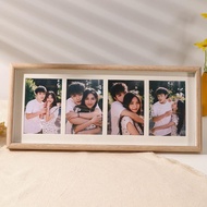 <KeepMoving0> 8x20 Wood Picture Frame - 8x20 Photo Frame With Mat Display 4Pcs 4x6 Photos, 4x6 Pictu