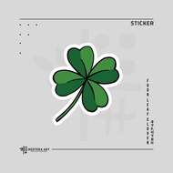 Four Leaf Clover Viynl Sticker Matte Lamination | 4 Luck Clover Leaf Sticker