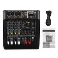 Kytasado PMX-402D 4-Channel Mixer with Bluetooth Dual 5-Band EQ 16 DSP USB Audio Interface 450W+450W