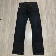 Levi's levis 08501-0421 W31 L34 深藍刷紋直筒牛仔褲 522 501 505