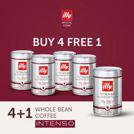 Buy 4 Free 1 illy Whole Bean Intenso Coffee Dark Roast (250g)