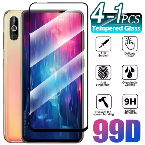 1/4Pcs Tempered Glass For Samsung Galaxy A10 A20 A30 A40 A50 A60 A70 A80 A90 4G 5G Screen Protector 
