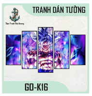 TRANH DÁN TƯỜNG GOKU SIÊU NÉT BỘ 5 TẤM DECOR DÁN TƯỜNG FOMEX CÓ KEO 3M CÓ SẴN
