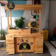 QUALITY Booth kayu jati Belanda murah gerobak jualan gerobak bakso