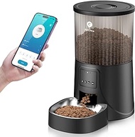 PETULTRA Automatic Cat Feeders WiFi, APP Control Dry Dog Cat Food Dispenser 4L, Timed Auto Pet Feeder Programmable, 10 Meals Per Day, Stainless Steel Bowl, Desiccant Bag, 10s Voice Recorder