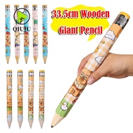 QIUJUU Giant Pencil, Capibara/Puppy 33.5cm Giant Wooden Pencil, Creative With Eraser Stationery Penc