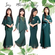 Baju Raya EMERALD GREEN HIJAU 2024 | Sedondon Family Baju Melayu Baju Kurung | Set Kurung Sedondon Ibu Anak