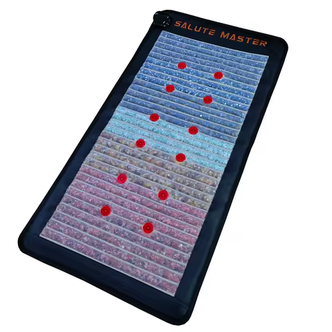 MS-4500B Rainbow Chakra Mat 7 Crystals PEMF Magnetic Photon Light Therapy Negative Ion Thermal Heat 