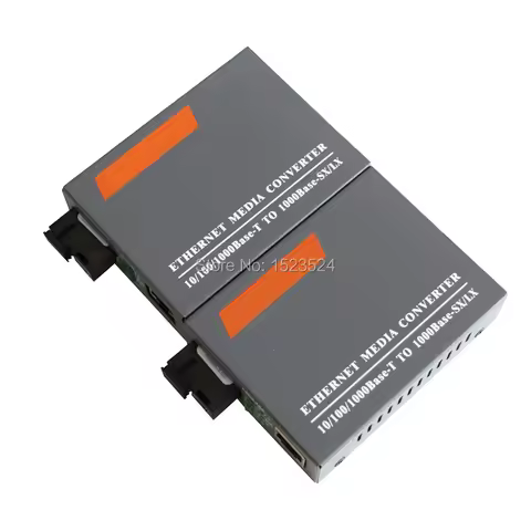 1 Pair HTB-GS-03 A/B Gigabit Fiber Optical Media Converter 1000Mbps Single Mode Single Fiber SC Port