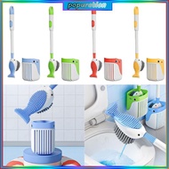 POP Cartoon Whale Toilet Brush Holder Bathroom Toilet Bowl Brush Long Handle Toilet Cleaning Tool Di