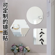 Customizable Mirror Stickers Splicing Mirror Wall Stickers Self-Adhesive Wall Stickers Bathroom Make