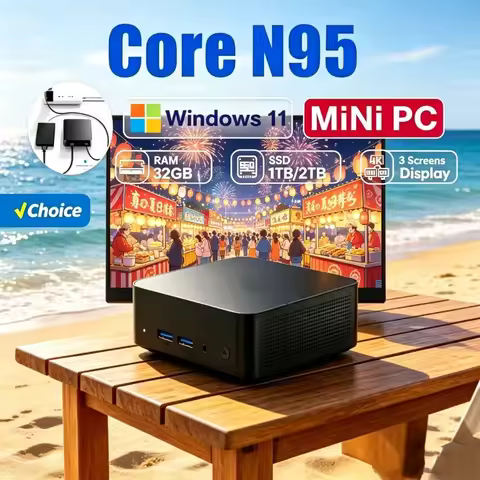 Celestial 2026 Lean MINI PC Windows 11 Pro Core N95 16GB RAM 1TB SSD WIFI 6 BT5.2 4K HD Speedy Trans