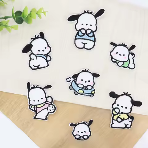 New Hot Pacha Dog Embroidery Patch Cloth Patch Clothes Shoes Self-Adhesive Embroidery Patch