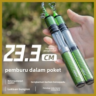 Ready Stock Free Shipping [Ultra Short Retractable Small Lure Rod] Fishing enthusiast, fast shark mi