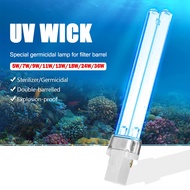 5W~36W UV Wick Replacement Twin Tube Aquarium UV Light 2-Pin G23 UV Wick