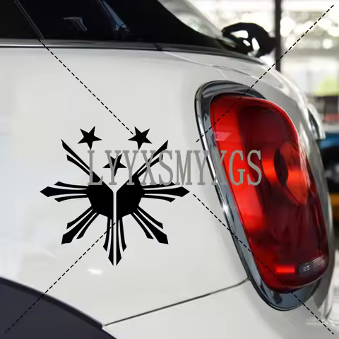 Personality Philippine Kabayang Flag Car Sticker Automotive Rear Window and Bumper Waterproof Vinyl 