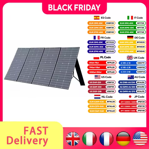ALLPOWERS Foldable Solar Panel 400W / 200W / 140W / 100W / 60W Solar Charger with Solar Output for P