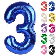 Navy Blue Number 3 Balloon 40 Inch, 3 Balloon Number, 3rd Birthday Decorations, Navy Blue Party Supp