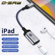C-SAW Type C ถึง Lightning Audio Adapter สำหรับ IPad Pro Air 2022 Air 4 7 8 Mini 6 MacBook Air USB C ถึง Lightning หูฟัง Call Converter สาย