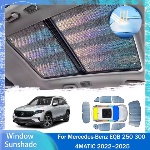 For Mercedes-Benz EQB 250 300 4MATIC 2022~2025 Skylight Sunshade Side Window Windshield Sun Shade Pr