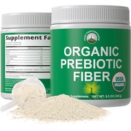 Organic Prebiotic Fiber 3-in-1 Vegan Powder for Gut Health. USDA Organic Raw Whole Food Plant Based 