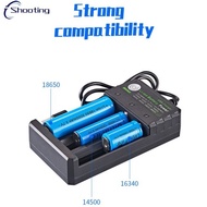 NEW  18650 Lithium Battery Charger Three Slots USB Charger Rechargeable Battery Independent Charging