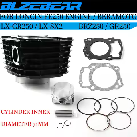 For BERA gr 250cc BRZ 250 bera For LONCIN CR250 engine FE250 Loncin sx2 250 CR250 Motorcycle Cylinde