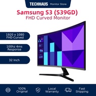 Samsung Essential Monitor S3S39GD LS32D390GAEXXS Curved Gaming Monitor (3 Year Warranty)