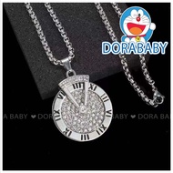 Baby Chain, Necklace, Rotating Watch Face, Personality, Men'S Chain, Double Chain, TiTan Chain - D18