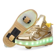 [in stock]hot sale high quality Heelys LED Light Sneakers Two Wheels Boy Girl Roller Skate Shoes Kid