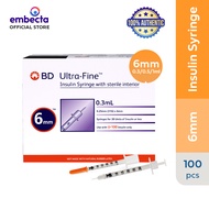 BD Ultra Fine Insulin Syringe 6mm x 31G (Box of 100's)