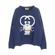 【二手】Gucci GUCCI x Doraemon 聯名款衛衣 626990 海軍藍 純棉 x Doraemon 男士衛衣 二手 A