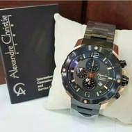 Jam Tangan Pria - Alexandre Christie AC 6410 Black Gold Rantai