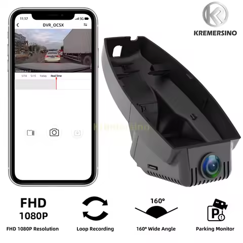 Dash Cam 4K Recording Car Camera DVR Night Vision Video Recorder Built-In Wi-Fi Recorder for BMW X5 