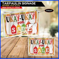 ▐ ╲ ─ 2pcs UKAY UKAY FOR SALE Signage | UKAY UKAY FOR SALE Tarpaulin Signage