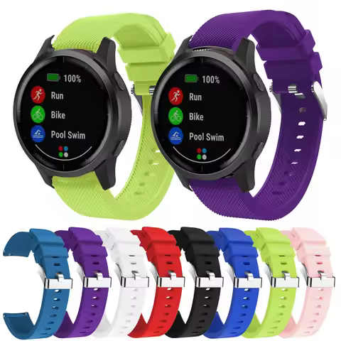 20mm Sport Straps For Garmin Vivoactive 3 Forerunner 645 music 245 245M Venu SQ Move Watch band Stra