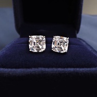 2ct Asscher Cut Simulated Diamond S925 Earrings