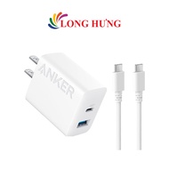 Combo cốc sạc Anker 1USB 1Type-C 20W + Cáp USB Type-C to Type-C B2348 - Hàng chính hãng - Sạc nhanh 