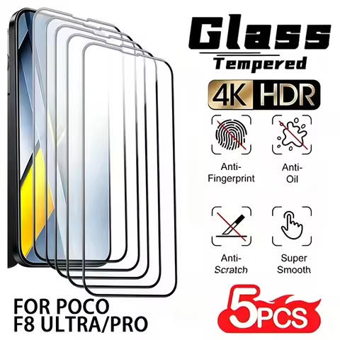 1/5Pcs HD Screen Protectors For Poco M7 F7 F5 Pro F6 Pro F7 Pro X6 Pro X7 Pro M6 Pro C65 X5 M5 C40 C