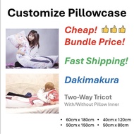 Custom Design Pillow case Dakimakura Anime Pillow cover Birthday Gift Fast shipping Cheap Bundle pri