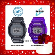 ORIGINAL BABY-G BGD-560S-6D/8D  (2 YEARS WARRANTY) BABY-G SKELETON COLOUR STANDARD DIGITAL WATCH
