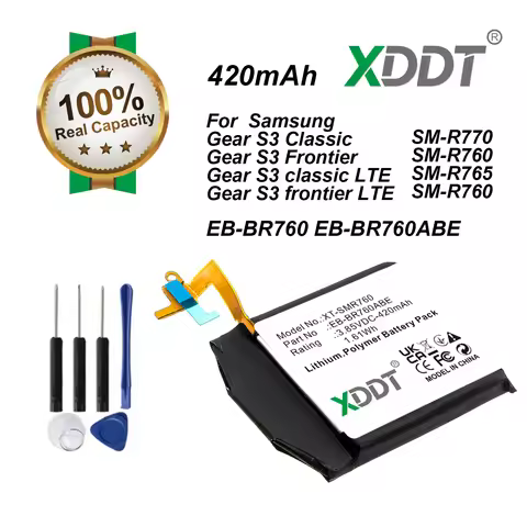 XDDT EB-BR760ABE EB-BR760 420mAh Battery For Samsung Gear 3 Frontier / Classic SM-R770 SM-R760 R765 