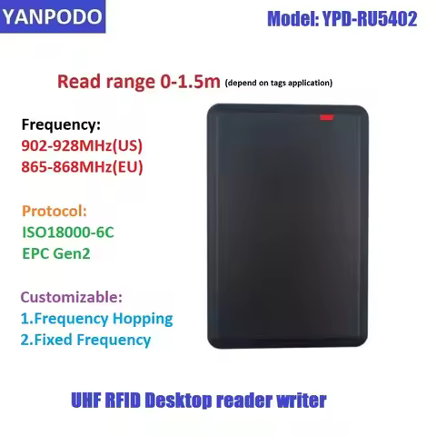 UHF RFID Reader Writer 0-1.5m Read Range ISO18000-6B 6C Protocol Provide SDK Desktop Copier cloner f